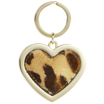 Leopard Heart Keyring 