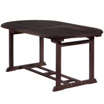 Teak Oval Table with Single Extension 