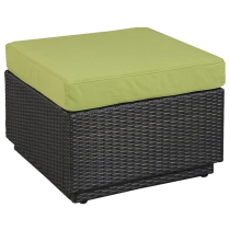 Riviera Ottoman with Cushion in Green Apple 