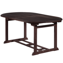 Teak Oval Table with Single Extension 
