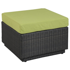 Riviera Ottoman with Cushion in Green Apple 